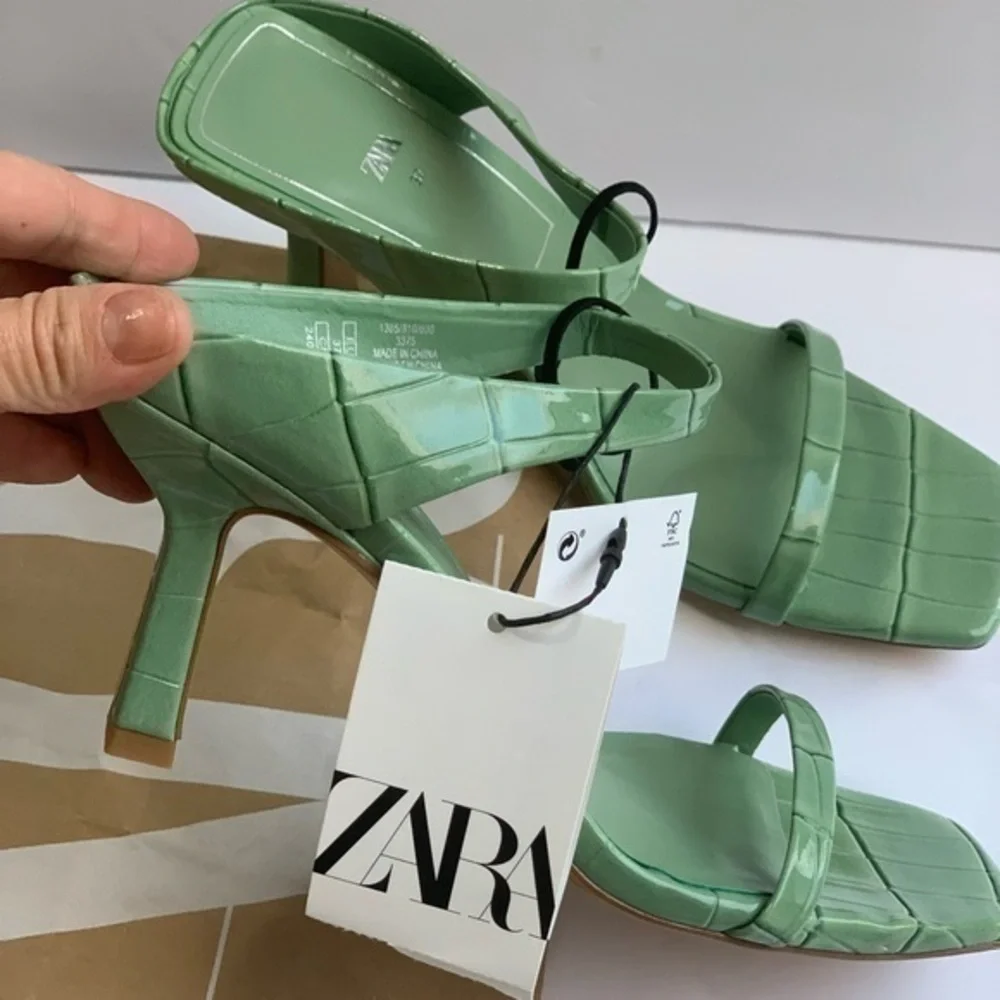ZARA Animal print heeled sandals 1305/810 - Picture 12 of 15